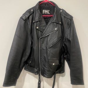 FMC leather biker jacket